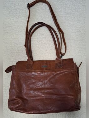 Spikes & Sparrow Brown Leather Satchel